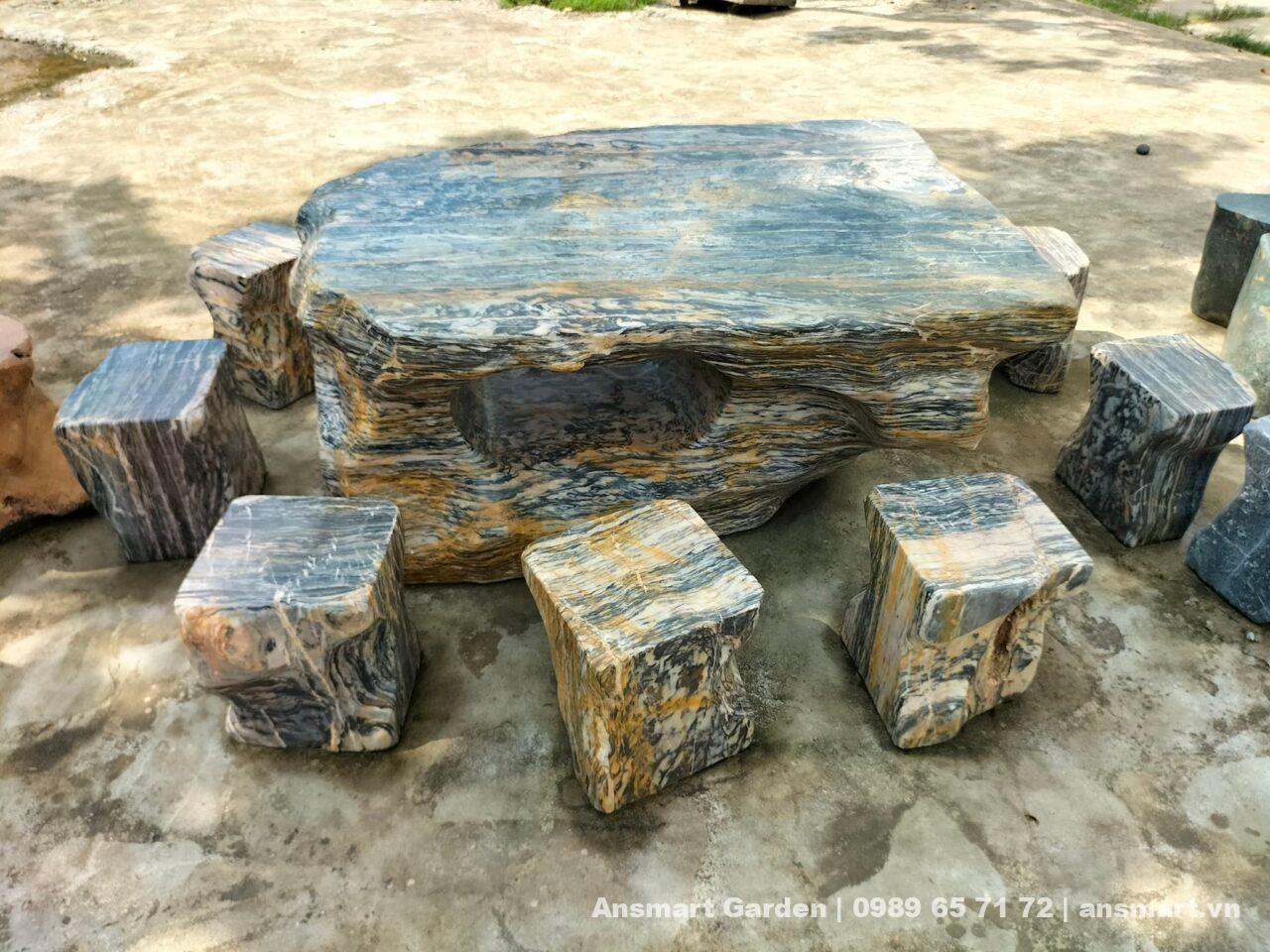 giá bộ bàn ghế đá tự nhiên, giá bộ bàn ghế đá nguyên khối, giá bàn ghế đá tự nhiên, Giá bộ bàn ghế đá tự nhiên